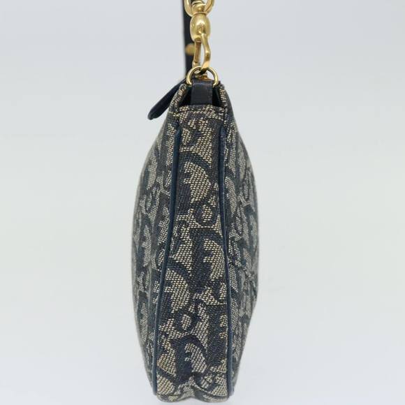 Christian Dior Trotter Canvas Saddle Pouch Accessory Pouch Navy Auth yk10980 - Picture 3 of 16